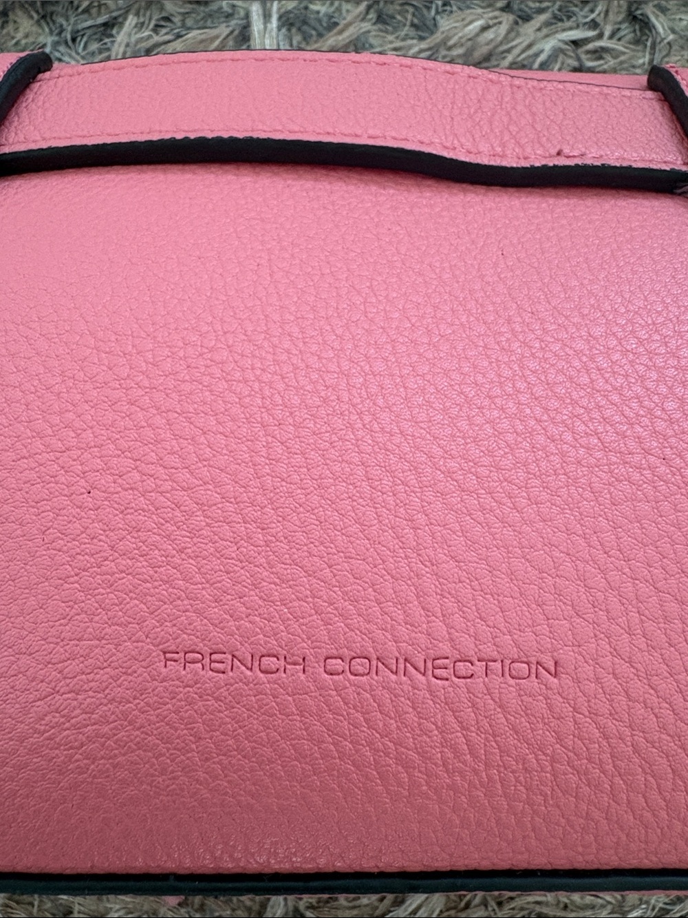 French Connection Pink Pebble PU Crossbody Belt Bag New! - Picture 3 of 12